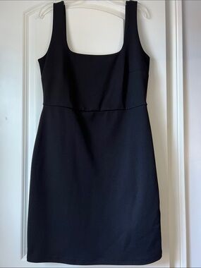 NWOT H&M Black Mini Dress with Square Neck